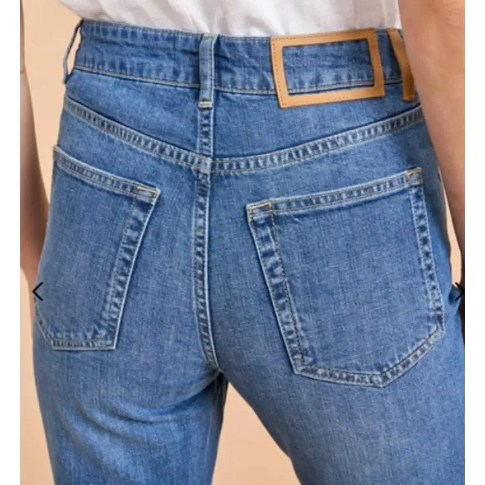 La Ligne Meredith High Rise Cropped Flare Jeans Women's Sz. 24 - Picture 2 of 7